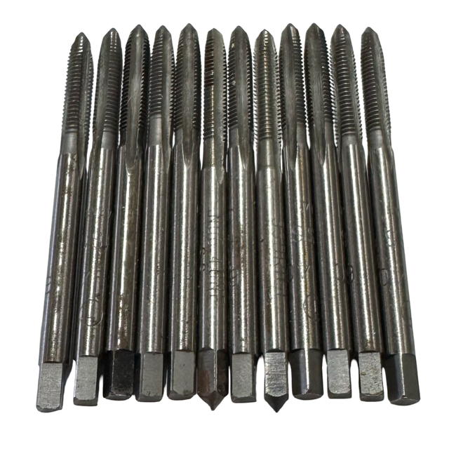 6-40 Hand Tap Plug Taps HSS 3 Flute 12 Pack