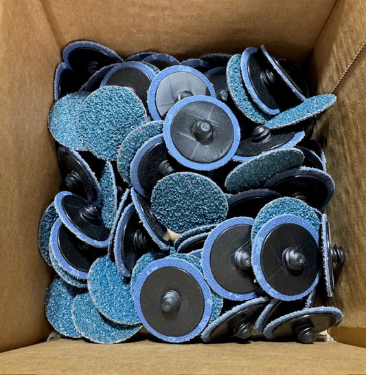 CGW 1-1/2" Roloc Sanding Discs 24 Grit Zirconia 100 Pack