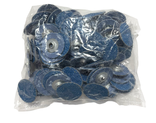 CGW 1-1/2" Turn-On Sanding Discs 24 Grit Zirconia AO Quick Change Discs 100 Pack