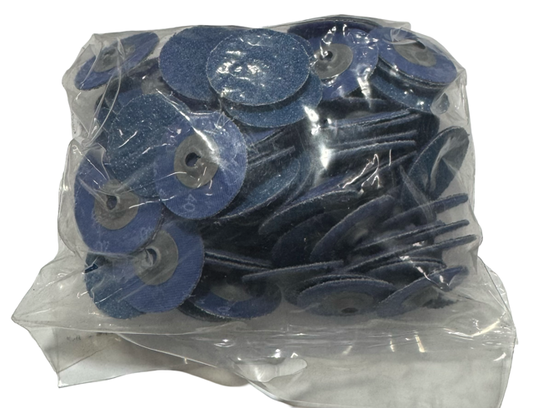 CGW 1-1/2" Turn-On Sanding Discs 40 Grit Zirconia AO Quick Change 100 Pack