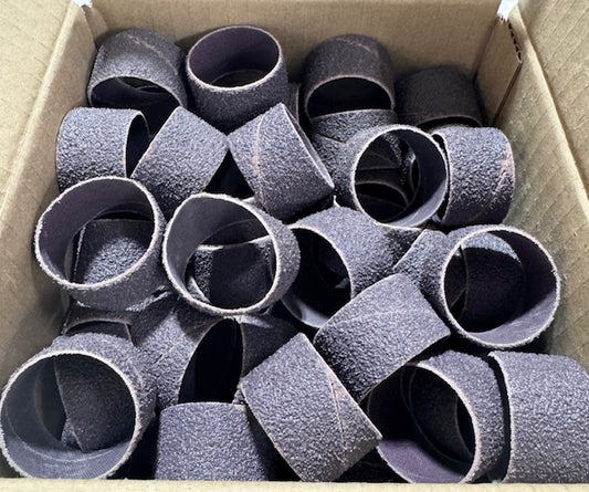 CGW 1-1/2" x 1" Spiral Bands 36 Grit Aluminum Oxide 100 Pack USA Made