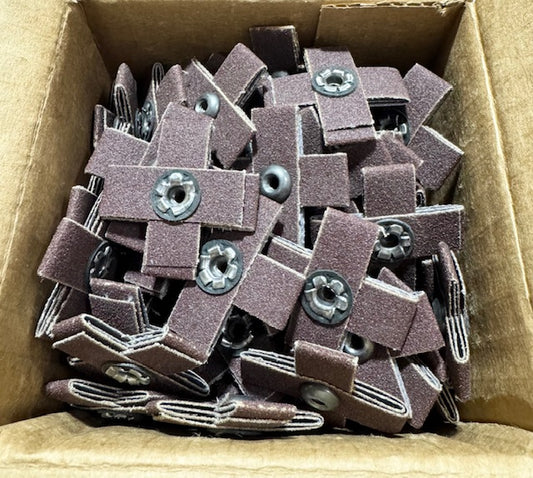 CGW 1-1/2" x 1/2" Sanding Crosspads 8-32, 120 Grit Aluminum Oxide 100 Pack USA