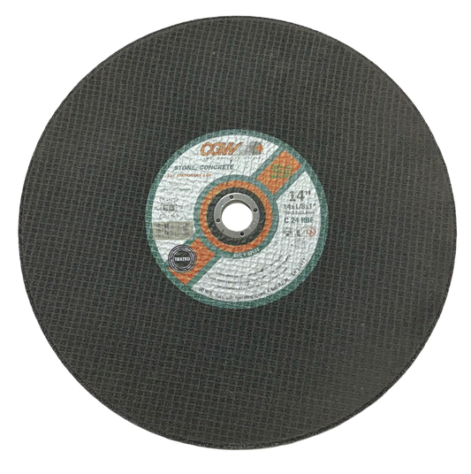 CGW 14" x 1/8" x 1" Reinforced Cut-Off Wheel Silicon Carbide C24-RBF