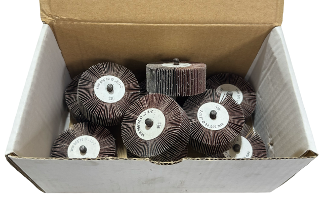 CGW 2-1/2" x 1" x 1/4-20 Flap Wheels 120 Grit Aluminum Oxide 10 Pack