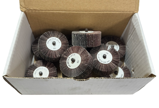 CGW 2-1/2" x 1" x 1/4-20 Flap Wheels 120 Grit Aluminum Oxide 10 Pack
