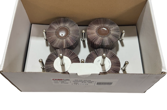 CGW 2-1/2" x 1" x 1/4" Flap Wheels 180 Grit Aluminum Oxide 10 Pack