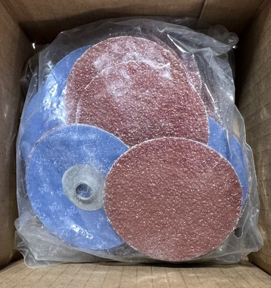CGW 3" Turn-On Sanding Discs 24 Grit Aluminum Oxide Quick-Change Discs 25 Pack