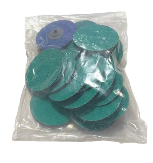 CGW 3" Turn-On Sanding Discs 50 Grit Zirconia Quick-Change Discs 25 Pack