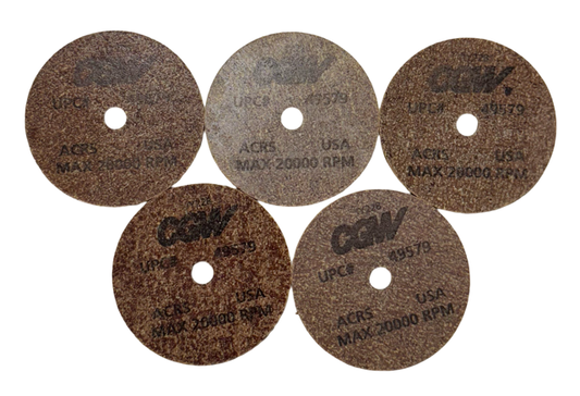 CGW 3" x 1/8" x 3/8" HS Deburring & Finishing Wheels T1 ACRS-Hard 5 Pack