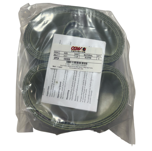 CGW 3" x 21" Surface Conditioning Belts X-Flex Very-Fine Blue SCXF90 10 Pack
