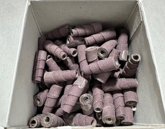 CGW 3/4" x 1-1/2" x 1/8" Full Taper Cartridge Sanding Roll 120 Grit AO 100 Pack USA