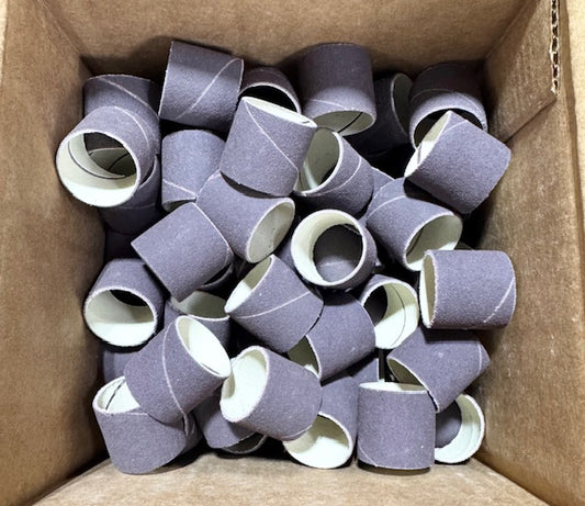 CGW 3/4" x 3/4" Spiral Sanding Bands 40 Grit Aluminum Oxide 100 Pack USA Made