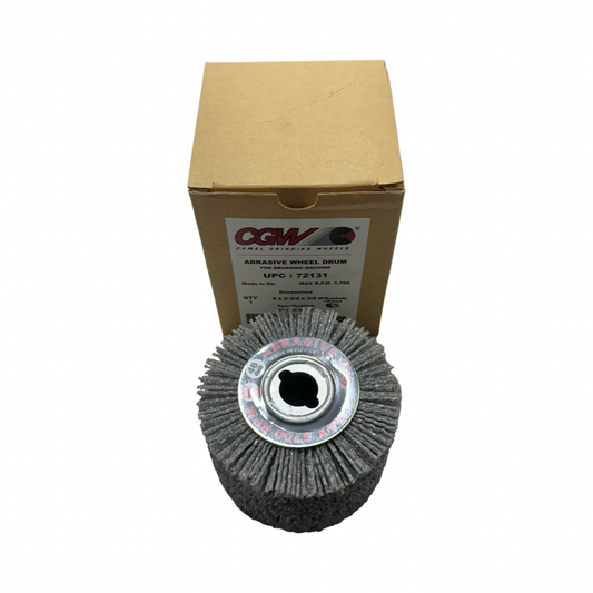 CGW 4" x 2-3/4" x 3/4" Abrasive Wheel Drum for Brushing Machine