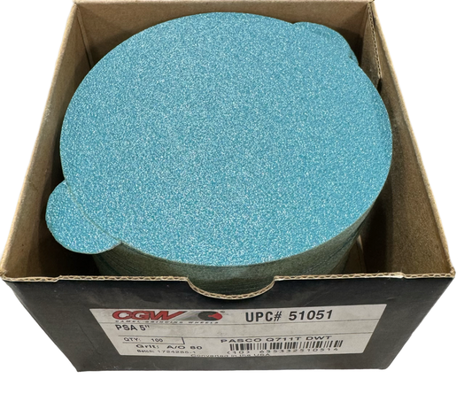 CGW 5" PSA Sanding Discs 80 Grit Aluminum Oxide 100 Pack