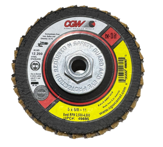 CGW 5" x 5/8-11 Interleaf Flap Discs T29 Coarse 120 Grit AO 10 Pack