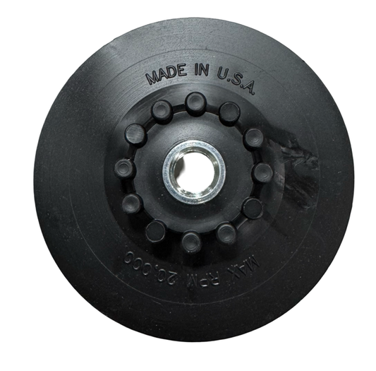 CGW 5" x 5/8-11 Quick Change Rubber Back-Up Pad Medium Smooth Face