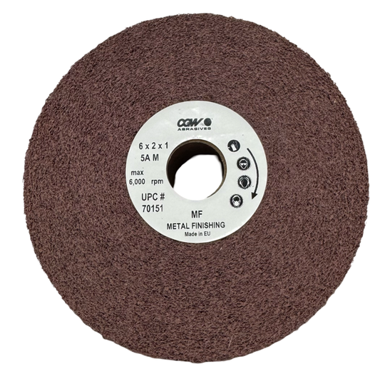 CGW 6" x 2" x 1" Deburring Wheel Metal Finishing 5A Medium
