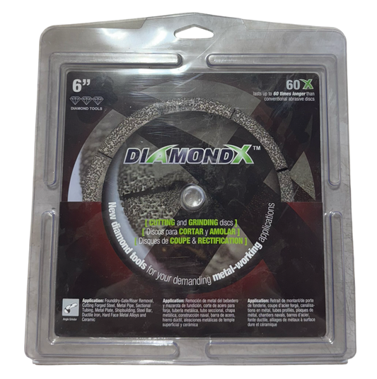 CGW 6" x .140" x 7/8" DiamondX Notching Grinding Wheel T1 36 Grit