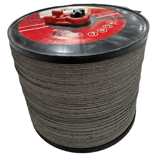 CGW 7" x 7/8" Resin Fiber Sanding Discs with Spindle 80 Grit Aluminum Oxide 100PK