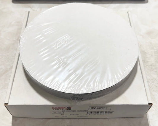 CGW 8" Metallurgical Silicon Carbide Sanding Discs 600/P1200 Waterproof 100 Pack