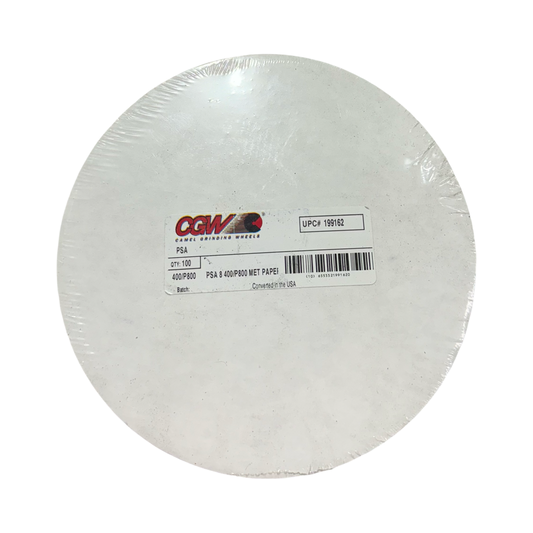 CGW 8" PSA Metallurgical Sanding Discs 400/P800 Silicon Carbide 100 Pack