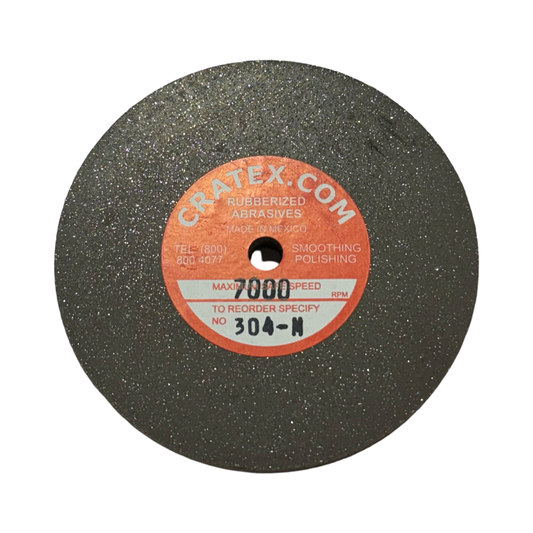 CRATEX 3″ × 1/4″ × 1/4″ Resin Bonded Rubber Wheel Medium Grit