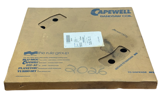 Capewell Cobalt M42 Bi-Metal Bandsaw Coil 1" Width, 3TPI Hook, 100" Length