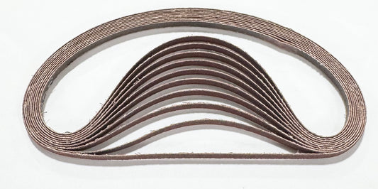 Carbo Gold 1/4" x 18" Sanding Belt 80 Grit Aluminum Oxide Resin Cloth 10 Pack