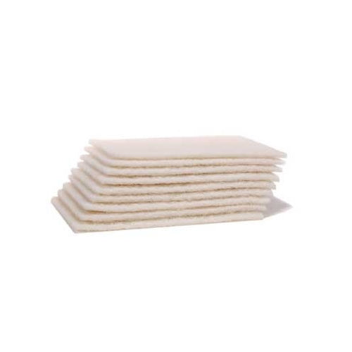 Carborundum 6" x 9" Non-Abrasives Cleaning Hand Pads White 10 Pack