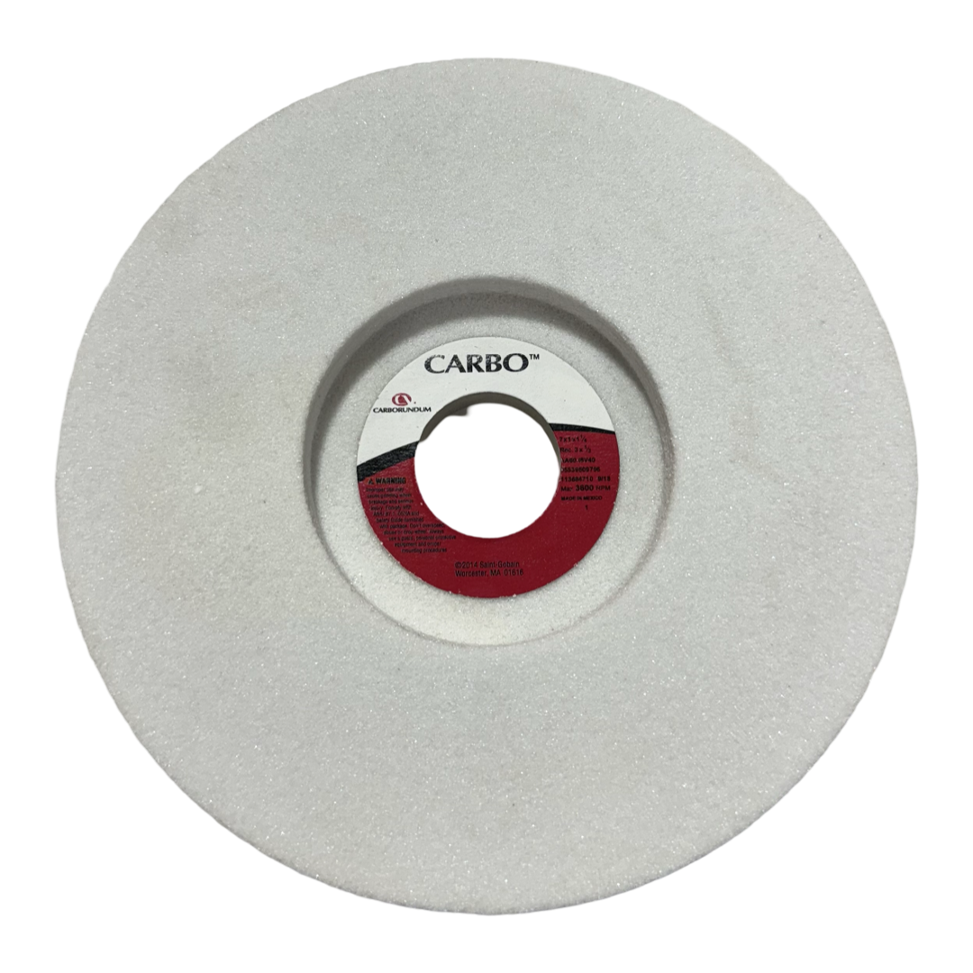 Carborundum 7" x 1" x 1-1/4" Surface Grinding Wheel 60 Grit Aluminum Oxide