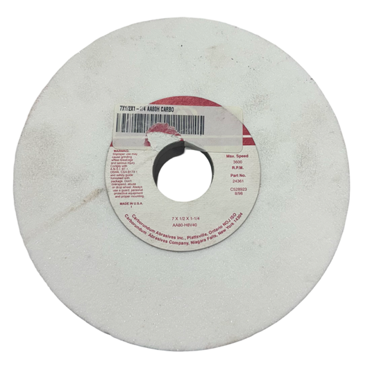 Carborundum 7" x 1/2" x 1-1/4" Surface Grinding Wheel AA80-H8V40