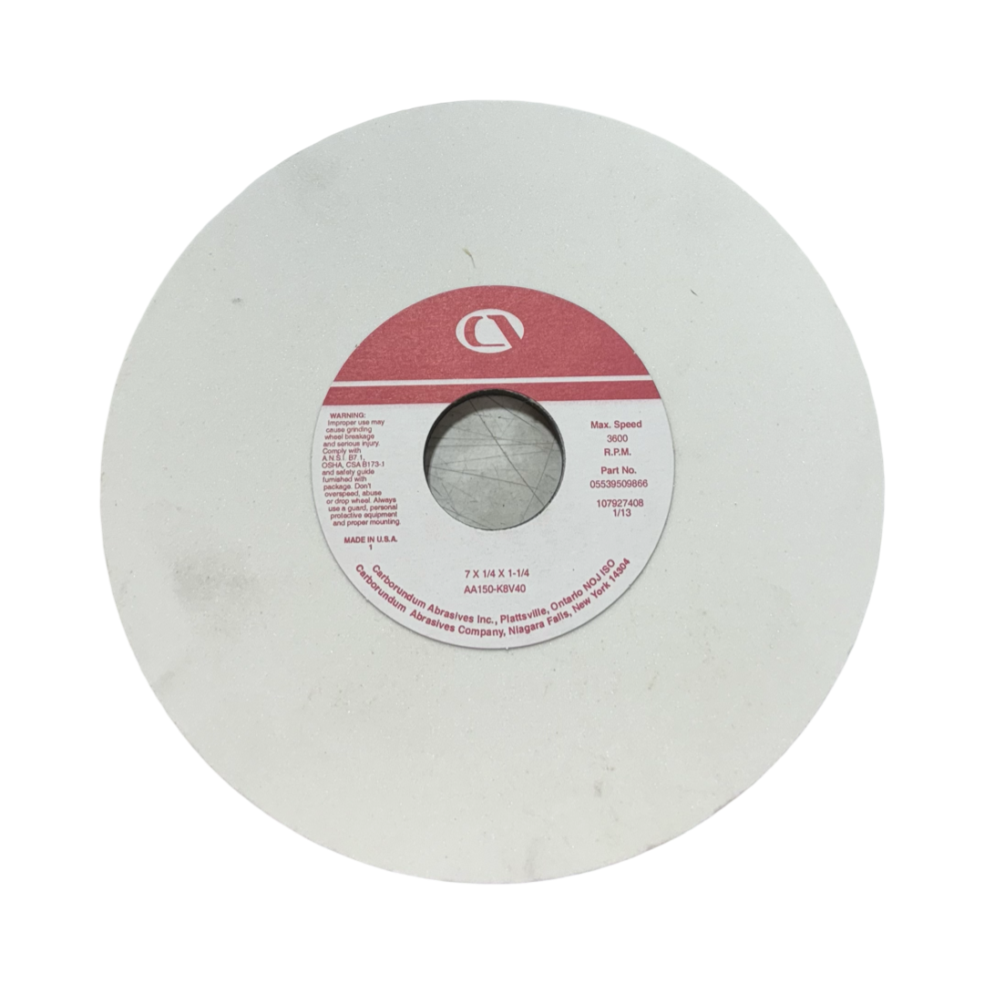 Carborundum 7" x 1/4" x 1-1/4" Grinding Wheel K Hardness 150 Grit AO