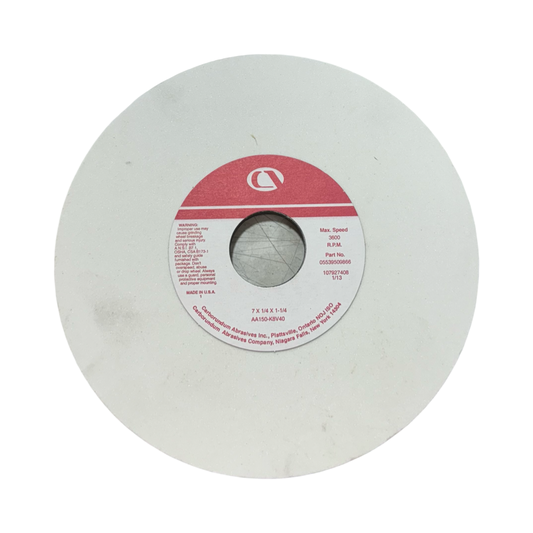 Carborundum 7" x 1/4" x 1-1/4" Grinding Wheel K Hardness 150 Grit AO