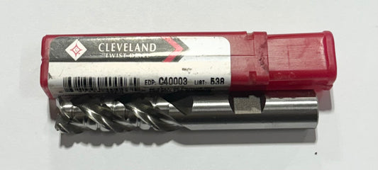 Cleveland Twist 1/2" HSS-PM Roughing End Mill 3 Flute Coarse Pitch 42°