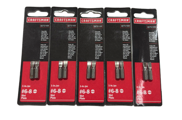 Craftsman #6-8 Slotted Screwdriver Bits 10 Pack