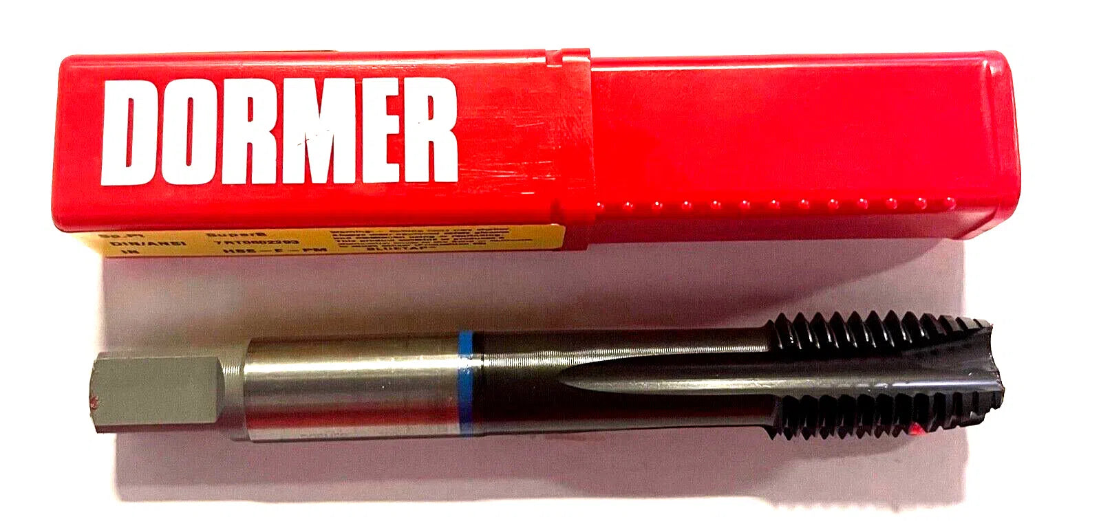 Domer 3/4-10 HSS-E-PM Spiral Point Plug Tap Blue Shark Machine Tap Super B 4FL