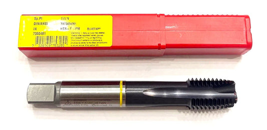 Dormer 1"-8 HSSE-PM Spiral Point Plug Tap Yellow Ring 4FL TiAlN Coating H6