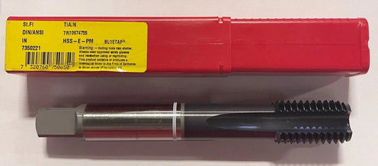 Dormer 1"-8 Machine Tap HSS-E-PM White Ring TiAlN Coating H6 Semi-Bottoming 4FL