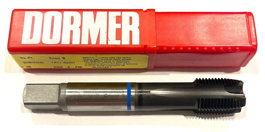 Dormer 3/4-16 Machine Tap HSS-E-PM Spiral Point Plug Tap Blue Ring 4 Flute