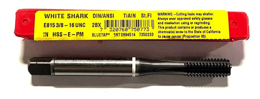 Dormer 3/8-16 HSS-E-PM Machine Tap TiAlN/Top White Ring Bottoming 4FL Tap