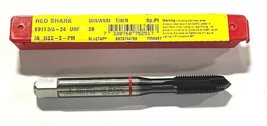 Dormer 3/8-24 Tap HSS-E-PM Spiral Point Plug Tap TiAlN Coating H4 Machine Tap
