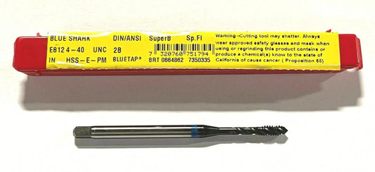 Dormer 4-40 Tap HSS-E-PM Semi Bottoming Spiral Flute Machine Tap Super B Coating