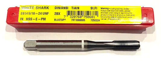 Dormer 5/16-24 HSS-E-PM Machine Tap Semi-Bottoming TiAlN White Ring HP 4FL Tap