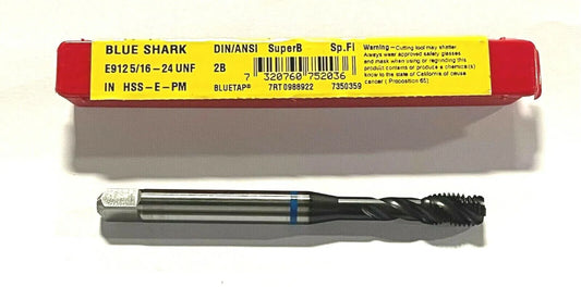 Dormer 5/16-24 Tap HSS-E-PM Semi Bottoming Spiral Flute Super B Coating H4 Tap