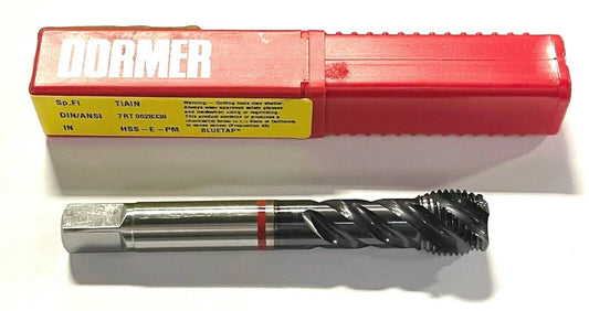 Dormer 5/8-18 Tap HSS-E-PM Semi Bottoming Spiral Flute Machine Tap TiAlN H5