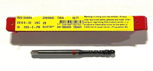 Dormer 6-32 Tap HSS-E-PM Semi Bottoming Spiral Flute Machine Tap TiAlN Coating