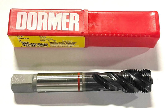 Dormer 7/8-14 Tap HSS-E-PM Semi Bottoming Spiral Flute Machine Tap TiAlN Coating