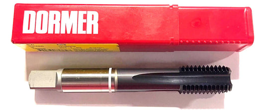 Dormer 7/8-9 Machine Tap HSS-E-PM White Ring TiAlN Coated H6 Bottoming 4FL