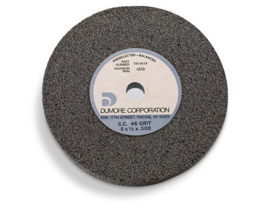 Dumore 5" x 1/2" x 1/2" Grinding Wheel 46 Grit Silicon Carbide