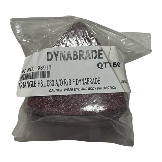Dynabrade Triangular Hook & Loop Disc 80 Grit Aluminum Oxide 50 Pack 93913